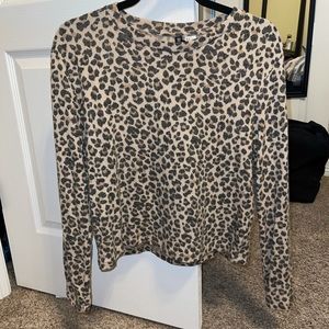 Long Sleeve Cheeta Print Shirt